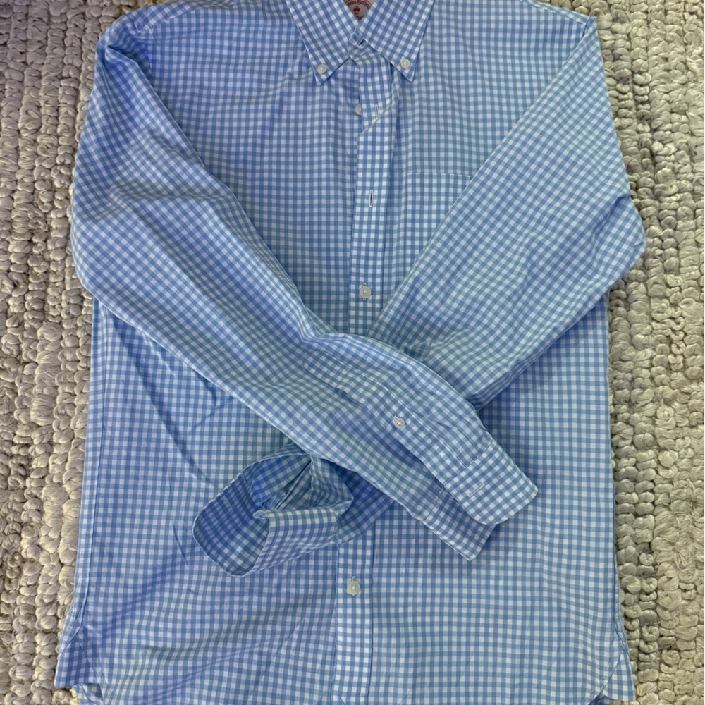Brooks Brothers Light Blue Gingham Shirt
